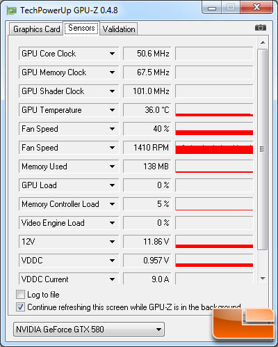 NVIDIA GeForce GTX 580 Video Card GPU-Z 0.4.8 Details