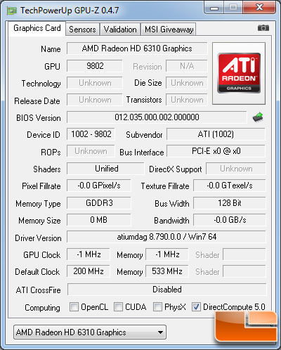 AMD E-350 Zacate APU