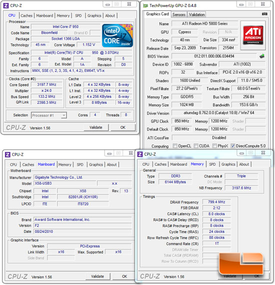 GIGABYTE GA-X58-USB3 System Settings