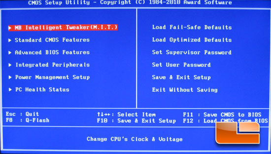 GIGABYTE GA-X58-USB3 System BIOS F2