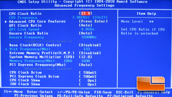 GIGABYTE GA-X58-USB3 System BIOS F2