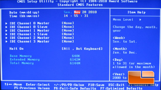 GIGABYTE GA-X58-USB3 System BIOS F2