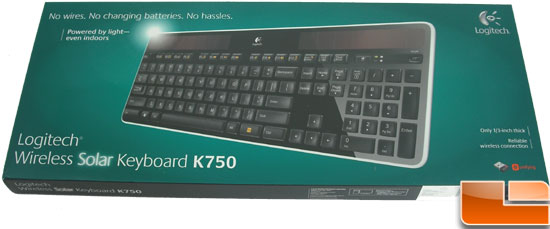 Logitech K750 Wireless Solar Keyboard Box front