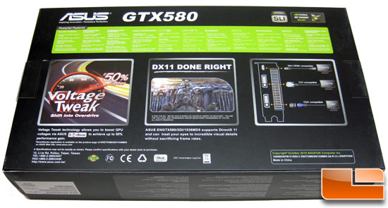 ASUS GeForce ENGTX580 Video Card Retail Box Back