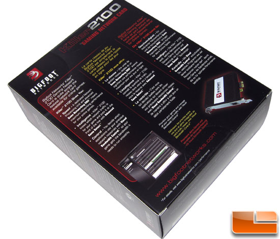 Bigfoot Networks Killer 2100 Retail Packaging