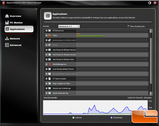 Bigfoot Networks Killer 2100 Network Management Suite