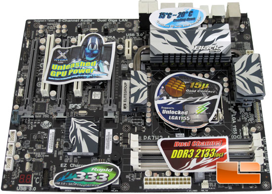 ECS P67H2-A Black Extreme Motherboard Layout