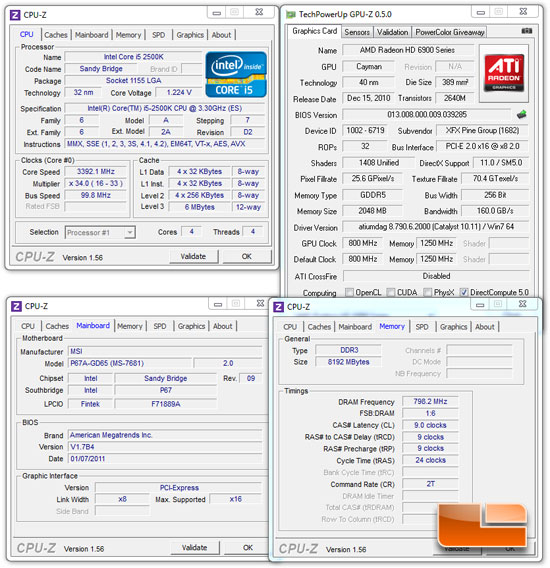 MSI P67A-GD65 System Settings