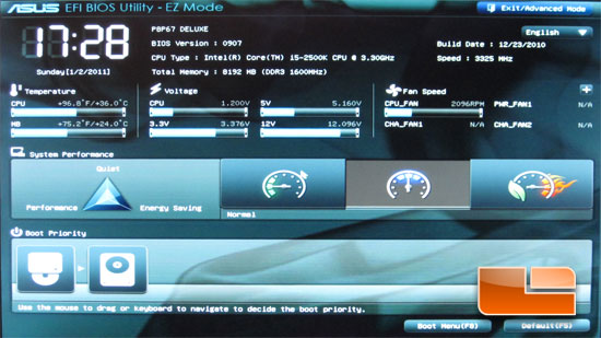 ASUS P8P67 Deluxe EFI System BIOS