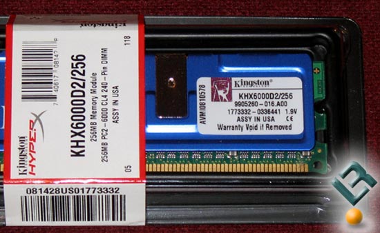 Kingston shows off PC2-6000 (750MHZ)