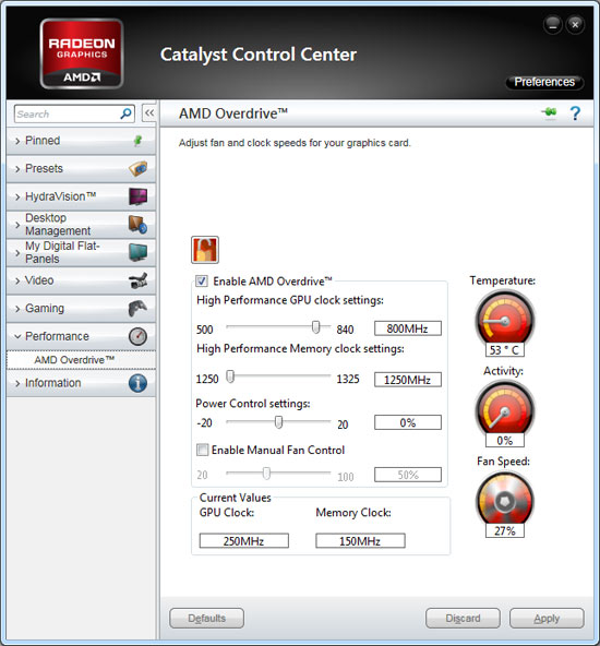 AMD Catalyst Overdrive PowerTune