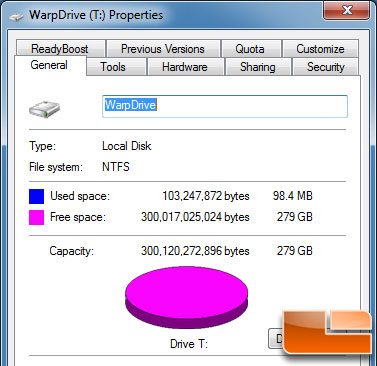 LSI WARPDRIVE PROPERTIES