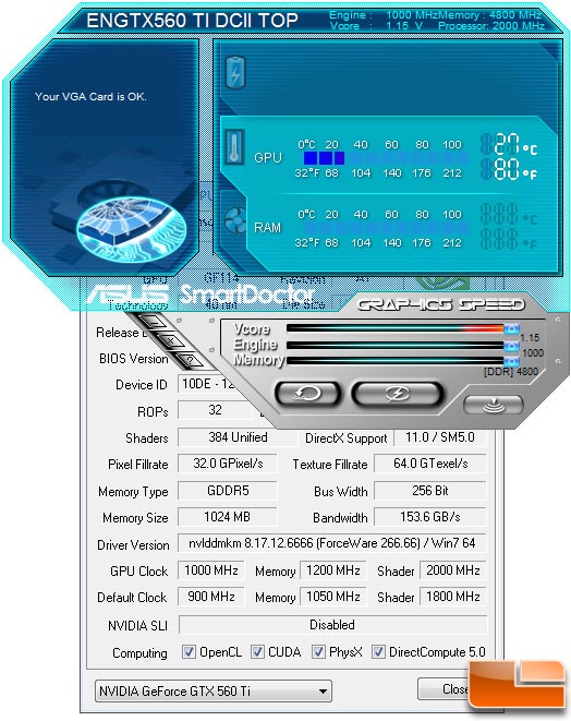 NVIDIA GeForce GTX 560 Ti Video Card GPU-Z 0.5.0 Details