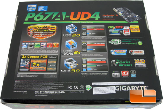 GIGABYTE P67A-UD4 Motherboard Retail Packaging