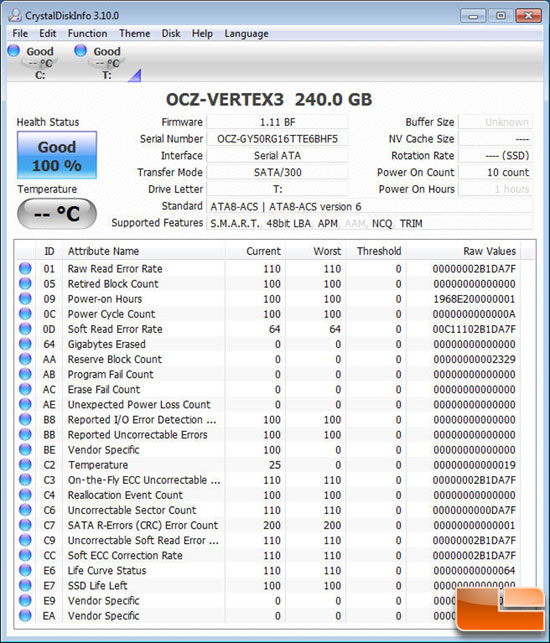 VERTEX 3 CRYSTALDISKMARK INFO