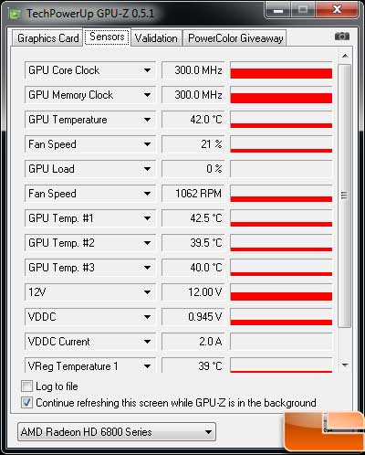 Sapphire Radeon HD 6850 Toxic Video Card Idle Temp