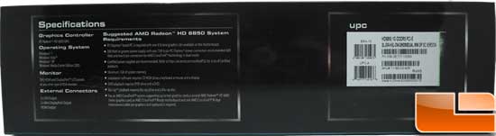 Sapphire Radeon HD 6850 Toxic Video Card Box Bottom