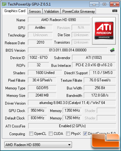 AMD Radeon HD 6990 Video Card Overclock