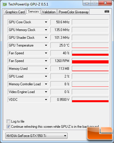 MSI GeForce GTX 550 Ti OC Video Card GPU-Z 0.5.1 Details