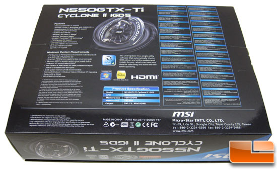 MSI N550GTX-Ti Cyclone OC  Video Card Retail Box Front