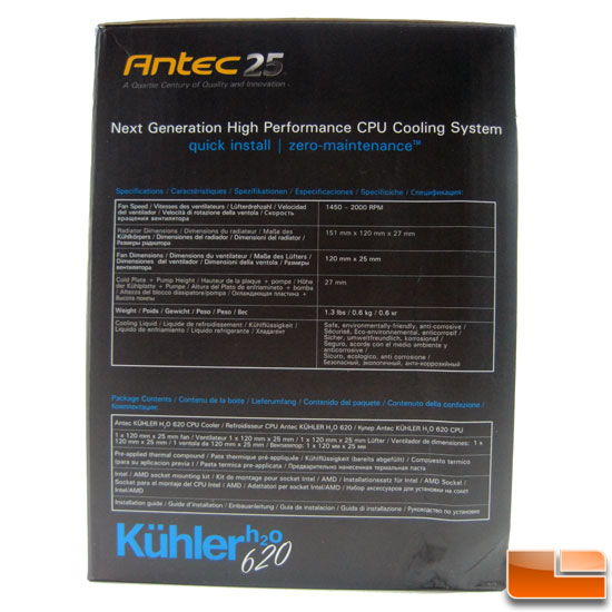 Antec Kuhler H2O 620 box end