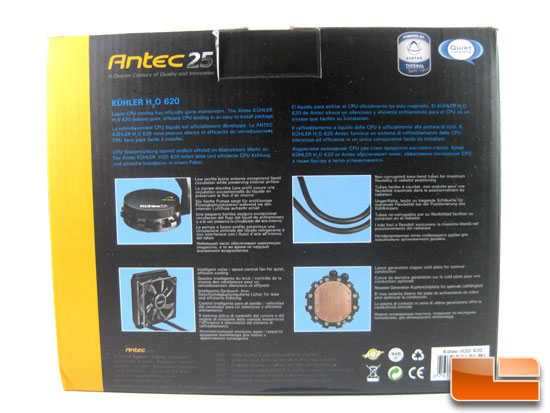 Antec Kuhler H2O 620 box back