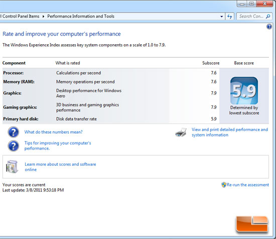 CyberPower Gamer Xtreme 4000 Windows System Rating