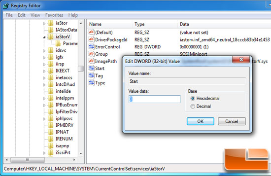 AHCI to RAID Registry Edit
