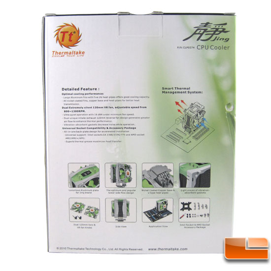 Thermaltake Jing CPU Cooler box features