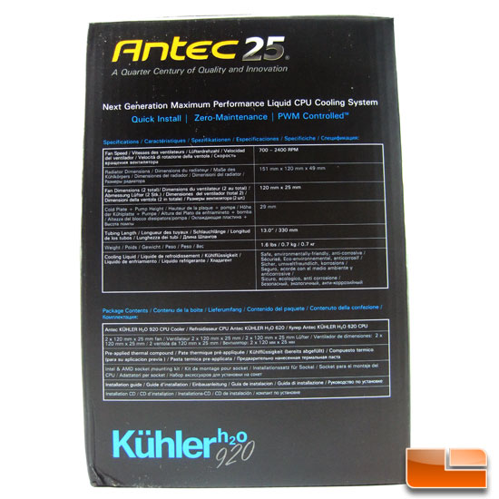 Antec Kuhler H2O 920 box end