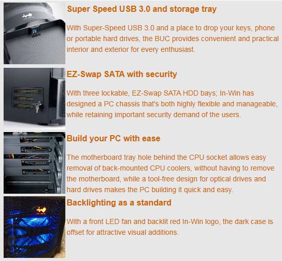 In-Win BUC Gaming Case Features
