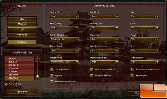 AMD Gaming Evolved With Total War: Shogun 2 Menu