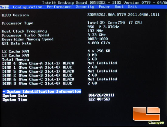 Intel DX58S02 X58 Motherboard System BIOS