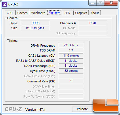 CPU-Z Kingston HyperX Plug and Play 8GB 1866Mhz Kit