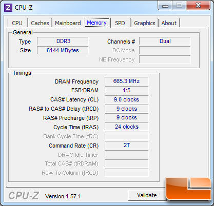 CPU-Z Stock Memory Kit
