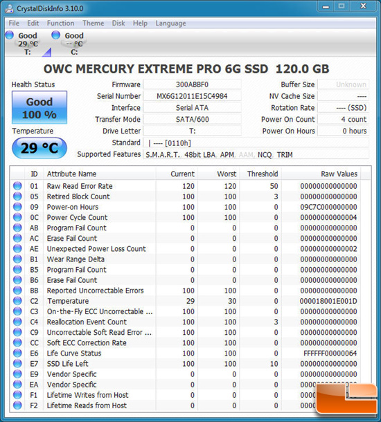 OWC Mercury Extreme Pro 6G CRYSTALDISKMARK INFO