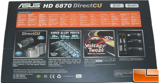Asus Radeon HD 6870 Video Card Box 

Back