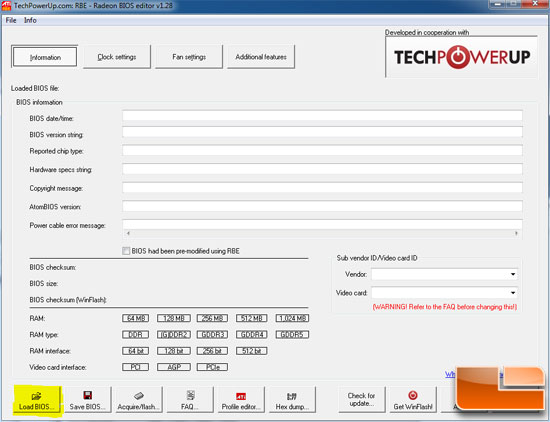 Radeon Bios Editor - Load BIOS