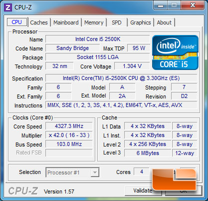 ASUS P8Z68-V Pro 2500K CPUz