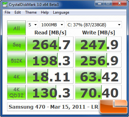 SAMSUNG 470 SERIES CRYSTALDISKMARK Mid Test