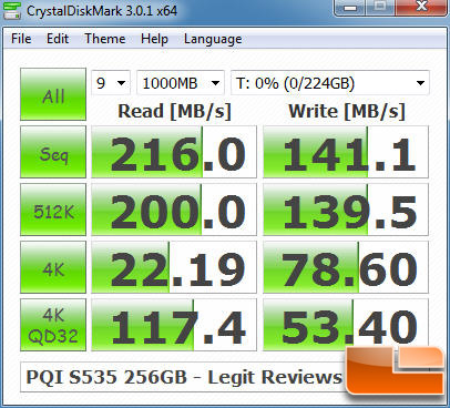 PQI S535 CRYSTALDISKMARK P67