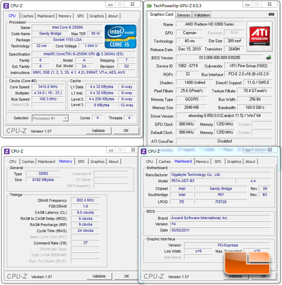 GIGABYTE P67A-UD7-B3 Motherboard System Settings