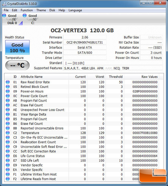 VERTEX 3 120GB CRYSTALDISKMARK INFO