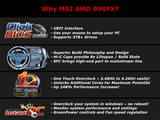 MSI 990FXA-GD80 AMD 990FX AM3+ Changes