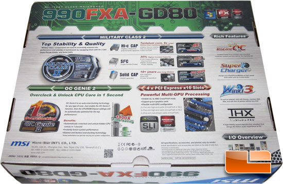 MSI 990FXA-GD80 Motherboard Retail Packaging and Bundle