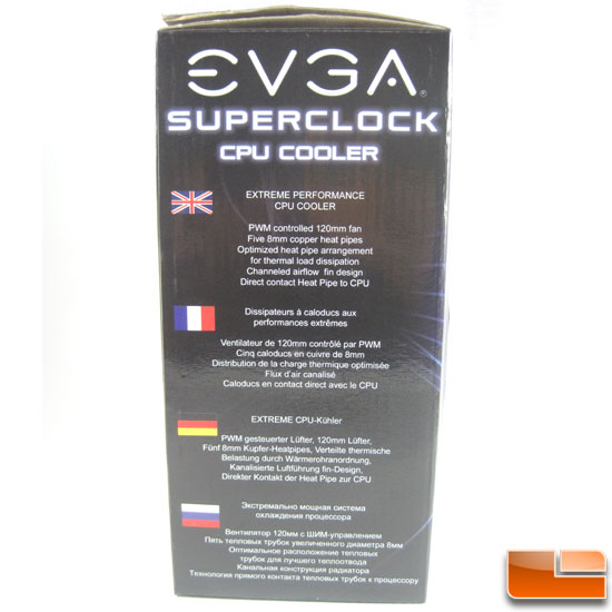 EVGA Superclock CPU Cooler box side