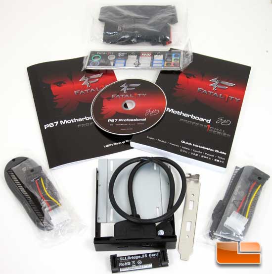 ASRock Fatal1ty Professional P67 motherboard Retail Packaging and bundle