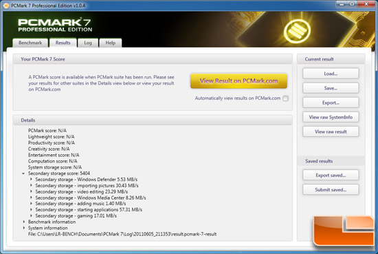 Vertex 3 MI 240GB PCMARK VANTAGE