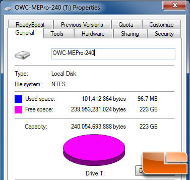 OWC Mercury EXTREME Pro 6G 240GB Properties