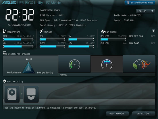 ASUS Sabertooth 990FX Motherboard UEFI BIOS